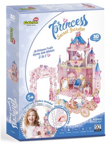 3д пазлы Замок принцессы с садом Пазл 3D CubicFun E1623h