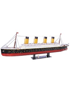 3д пазлы Титаник круизный лайнер с LED-подсветкой Пазл 3D CubicFun L521h