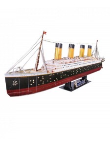 3д пазлы Титаник круизный лайнер с LED-подсветкой Пазл 3D CubicFun L521h