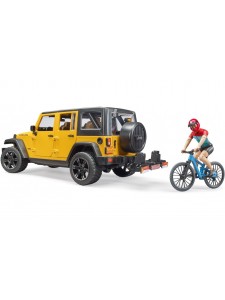 Внедорожник Jeep Wrangler Rubicon с велосипедом и фигуркой Bruder 02543