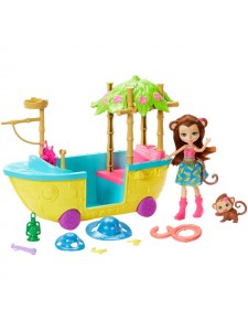 Enchantimals лодка в джунглях с куклой Мерит 