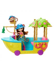 Enchantimals лодка в джунглях с куклой Мерит 