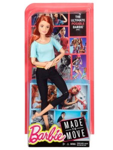 Mattel Кукла Барби Рыжеволосая Безграничные движения Barbie Made To Move DPP74