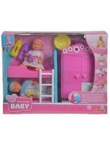 Кукла New Born Baby Пупсики в спальне Simba