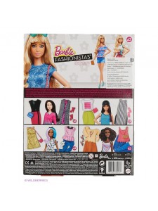 Кукла Barbie Модница с набором одежды DTF06