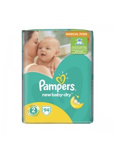 Подгузники Pampers New Baby-Dry 2 Mini (3-6 кг), 94 шт