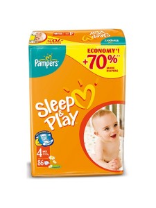 Подгузники Pampers Sleep&Play 4 Maxi (8-14 кг), 86 шт