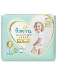 Подгузники-трусики Pampers Premium Care Pants 6 Extra Large (15+ кг), 31 шт